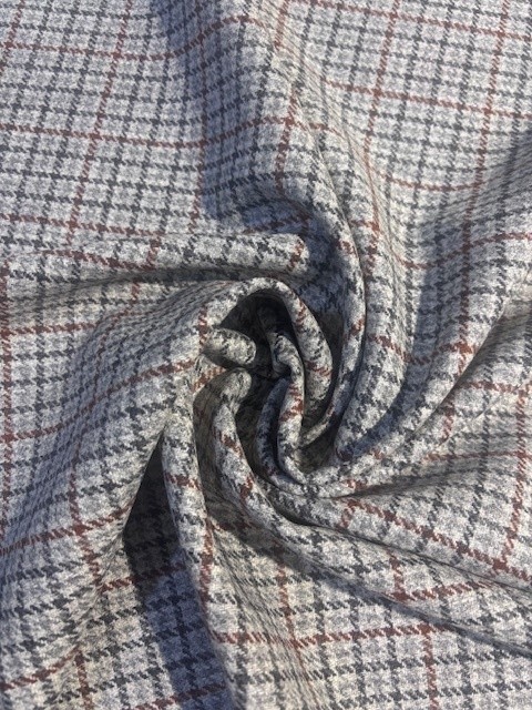 Wool Check Grey 150cm - Limited Stock
